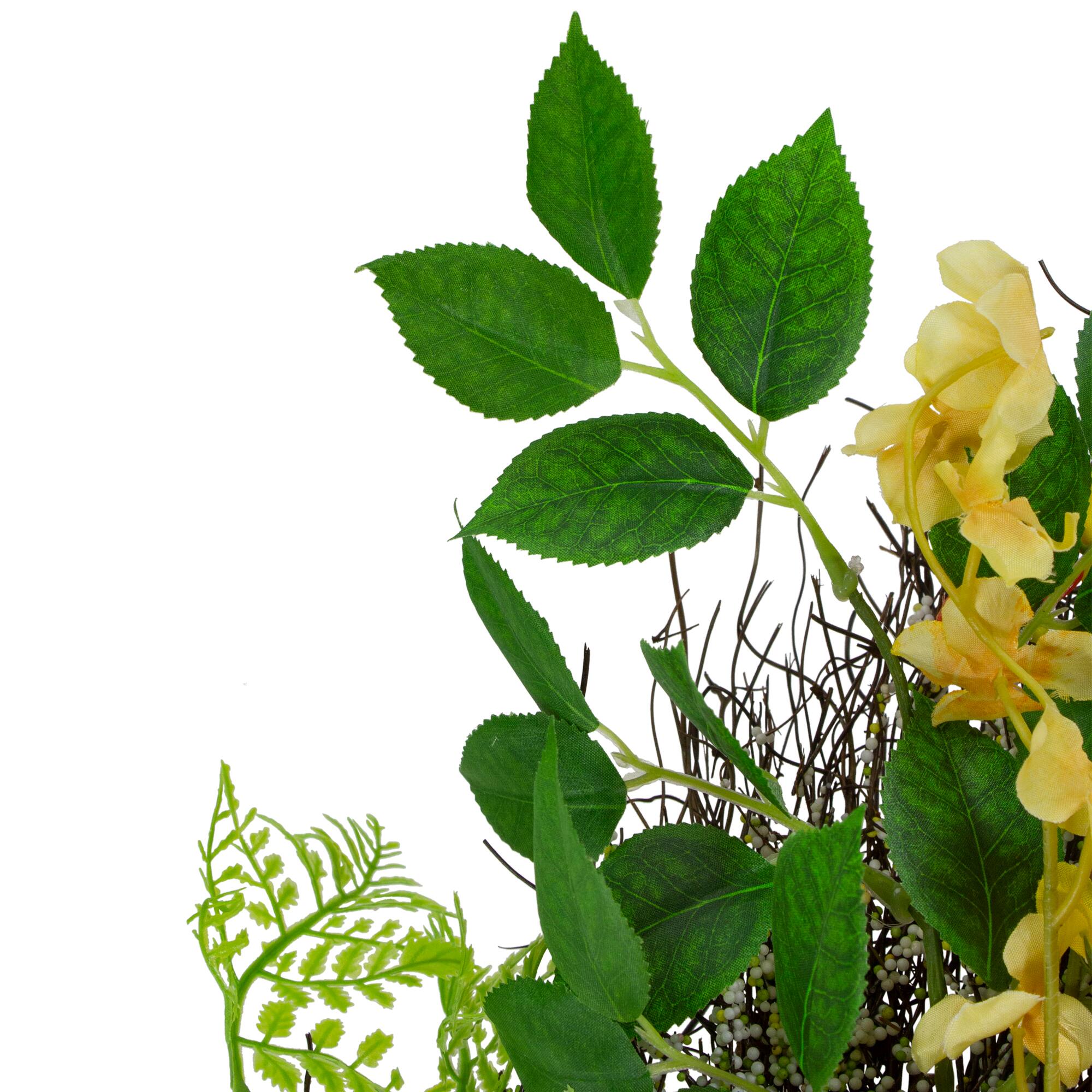 20" Orange & Yellow Ranunculus & Rose Floral Spring Wreath